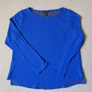 Ralph Lauren Royal Blue Cotton Blend Long Sleeve